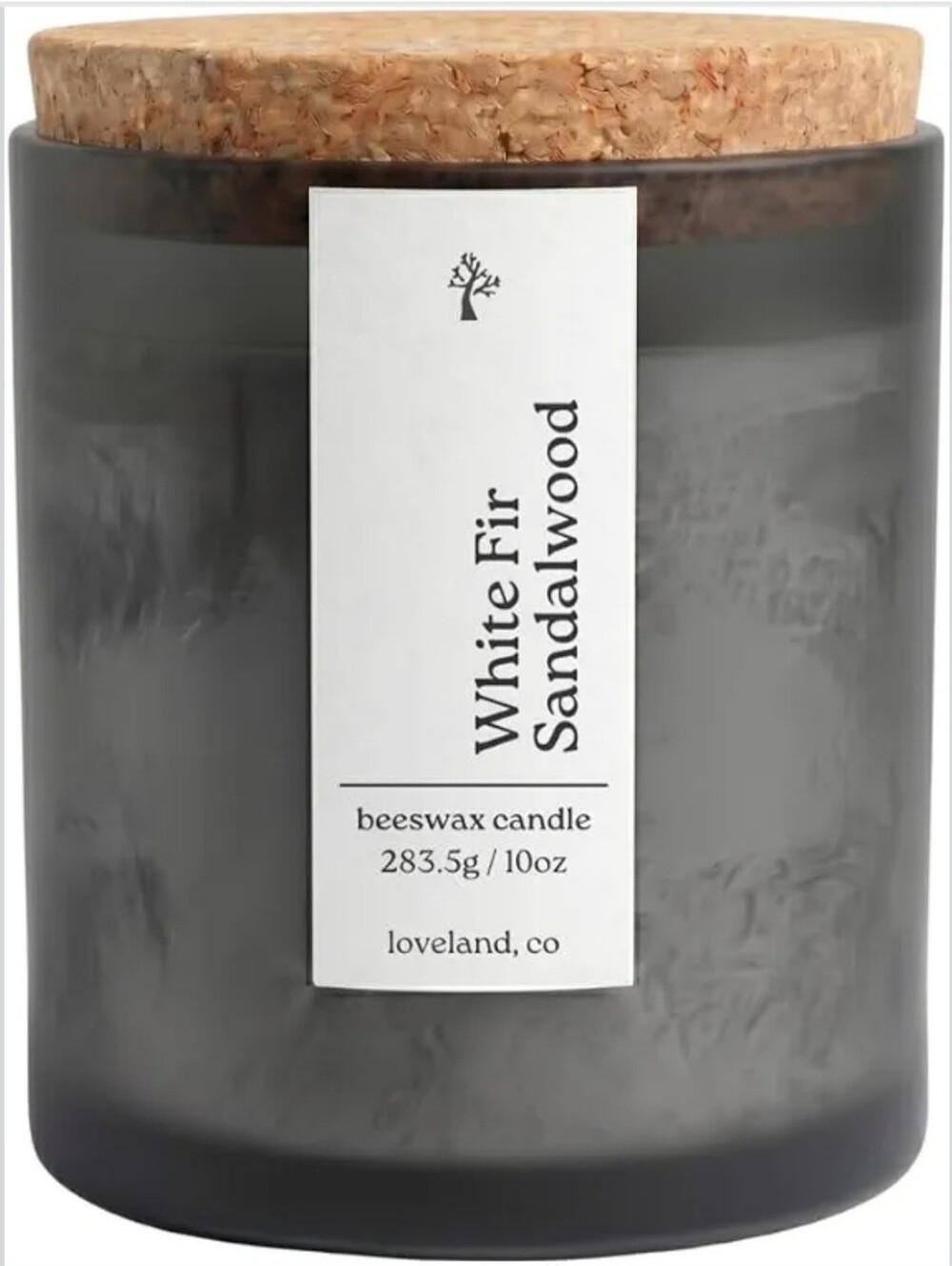 NWT Aspen & Oak Luxury Beeswax Candle White Fir Sandalwood 10 oz